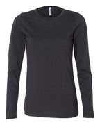 BELLA + CANVAS 6450 — Women’s Relaxed Jersey Long Sleeve Tee — Dark Grey Heather
