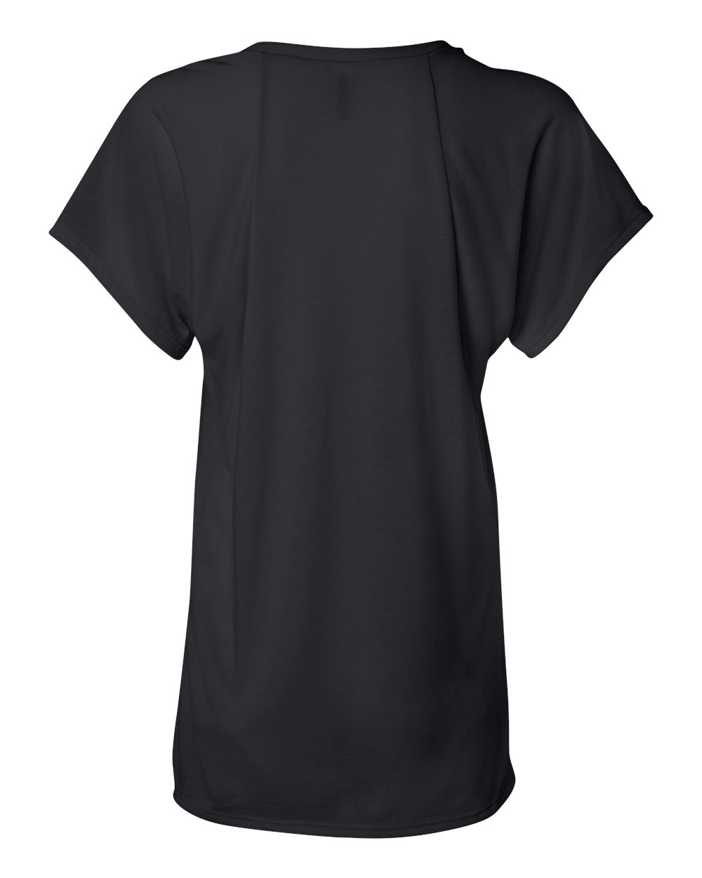 BELLA + CANVAS 8801 — Women’s Flowy Raglan Tee — Black (flat)