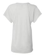 BELLA + CANVAS 8801 — Women’s Flowy Raglan Tee — White (flat)