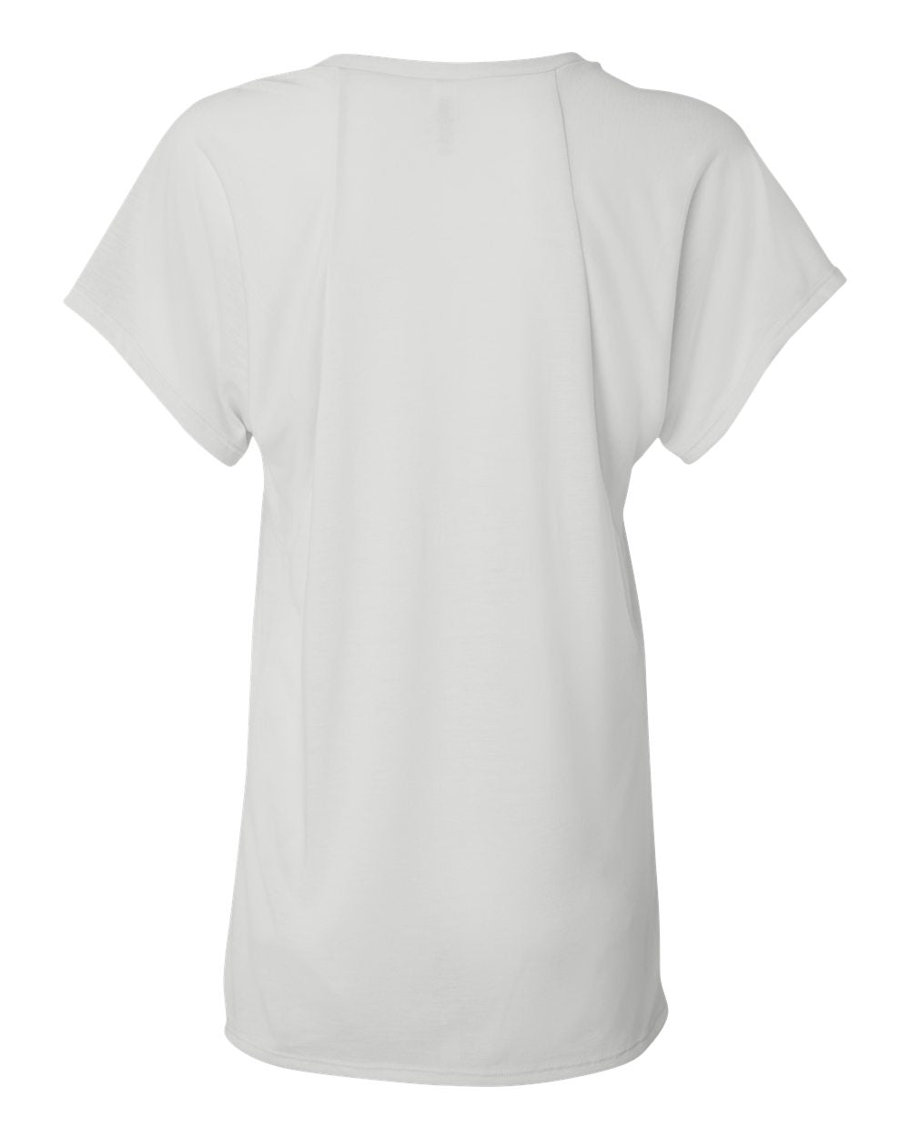BELLA + CANVAS 8801 — Women’s Flowy Raglan Tee — White (flat)
