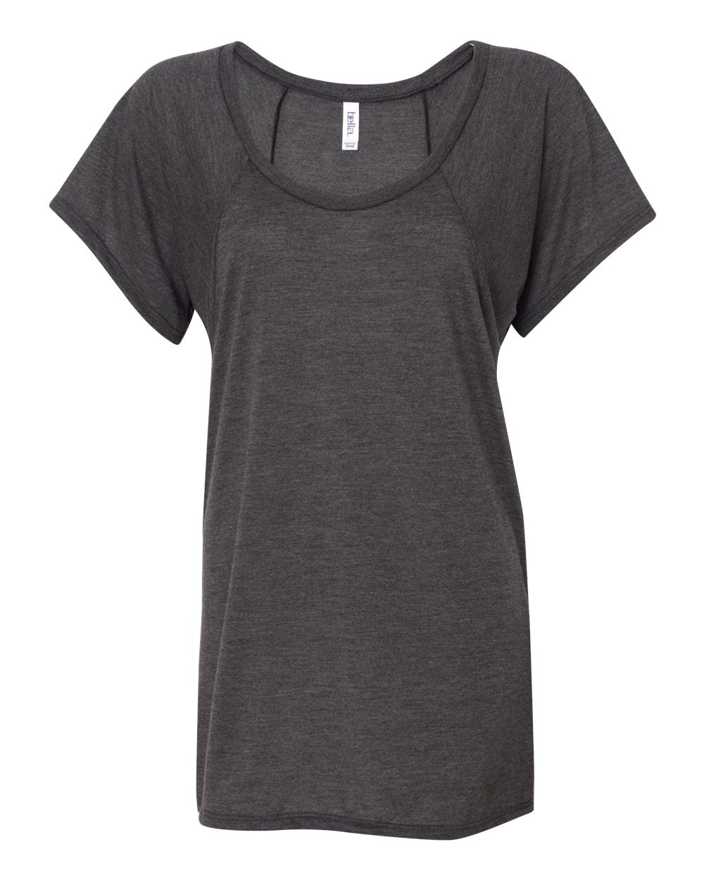 BELLA + CANVAS 8801 — Women’s Flowy Raglan Tee — Dark Grey Heather