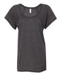BELLA + CANVAS 8801 — Women’s Flowy Raglan Tee — Dark Grey Heather