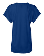 BELLA + CANVAS 8801 — Women’s Flowy Raglan Tee — True Royal (flat)