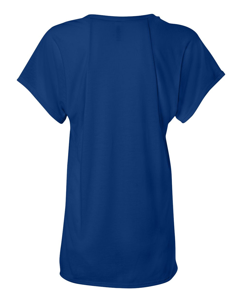 BELLA + CANVAS 8801 — Women’s Flowy Raglan Tee — True Royal (flat)