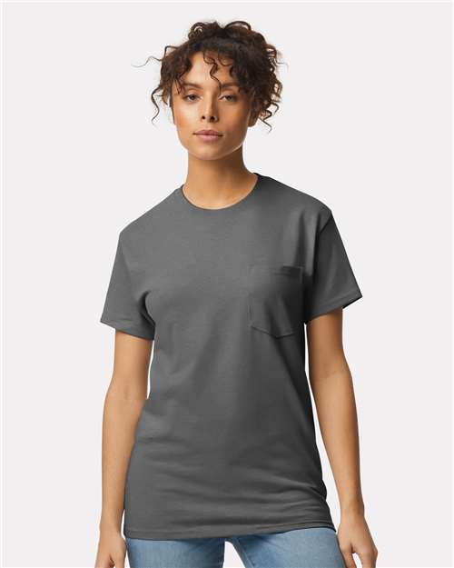 Gildan 2300 - Unisex Ultra Cotton Pocket T-Shirt - Charcoal