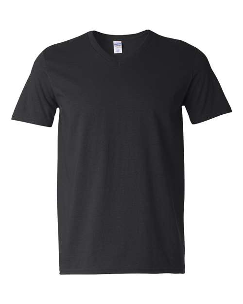 Gildan 64V00 - Unisex Softstyle V-Neck T-Shirt - Black