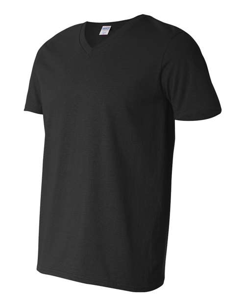 Gildan 64V00 - Unisex Softstyle V-Neck T-Shirt - Black