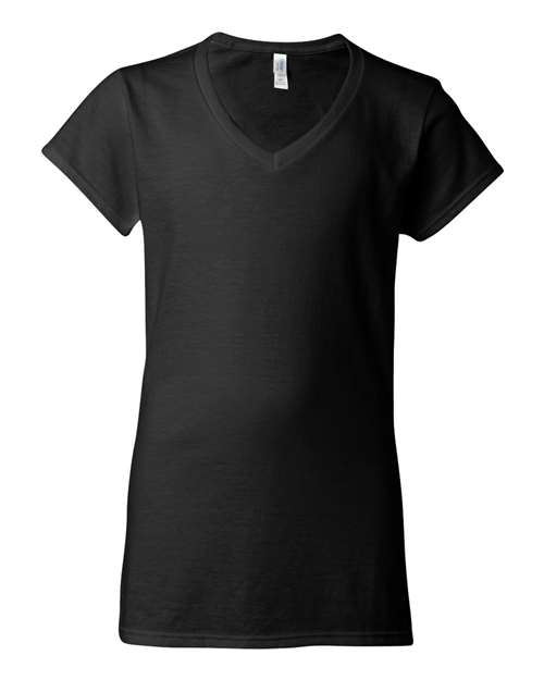 Gildan 64V00L - Women's Softstyle V-Neck T-Shirt - Black