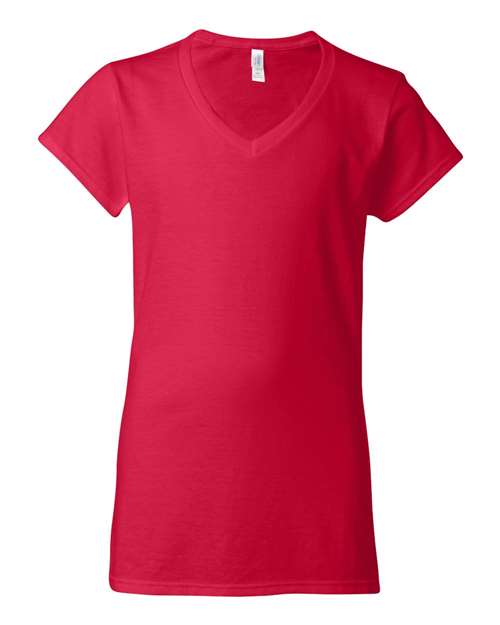 Gildan 64V00L - Women's Softstyle V-Neck T-Shirt - Cherry Red