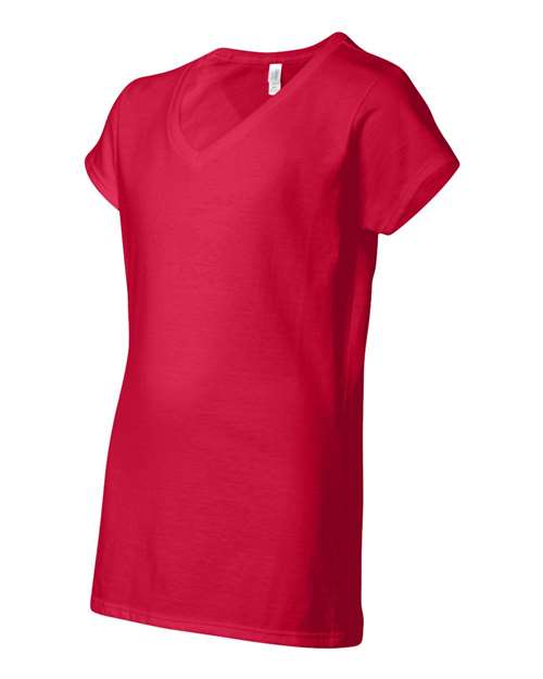 Gildan 64V00L - Women's Softstyle V-Neck T-Shirt - Cherry Red