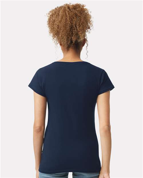 Gildan 64V00L - Women's Softstyle V-Neck T-Shirt - Navy