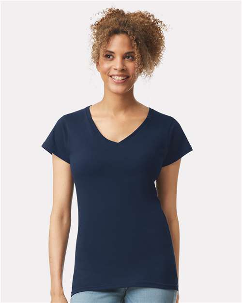 Gildan 64V00L - Women's Softstyle V-Neck T-Shirt - Navy