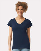 Gildan 64V00L - Women's Softstyle V-Neck T-Shirt - Navy