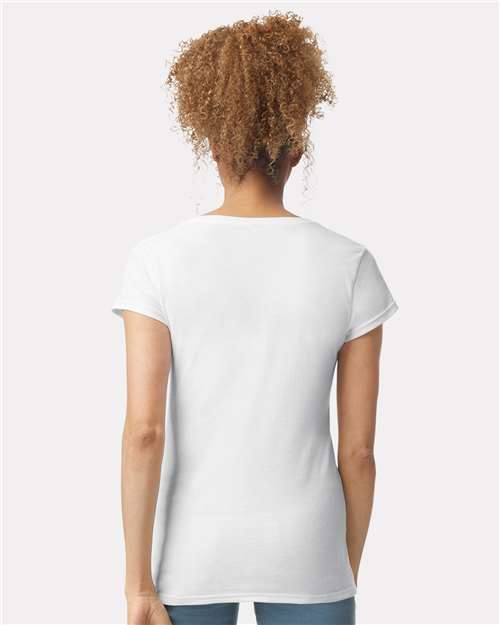 Gildan 64V00L - Women's Softstyle V-Neck T-Shirt - White