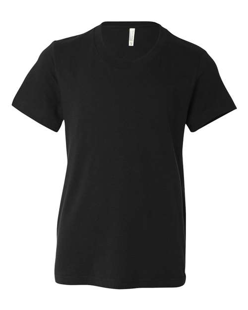 BELLA + CANVAS 3001Y - Youth Jersey Tee - Black