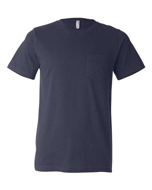 BELLA + CANVAS 3021 - Men's Jersey Pocket Tee - Navy