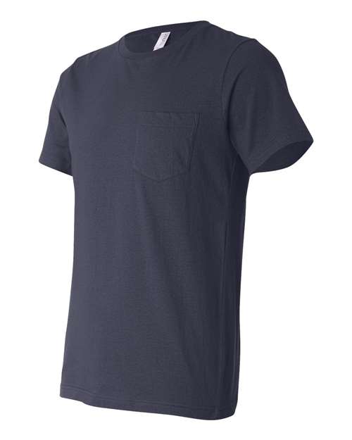BELLA + CANVAS 3021 - Men's Jersey Pocket Tee - Navy