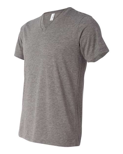BELLA + CANVAS 3415 - Unisex Triblend V-Neck Tee - Grey Triblend