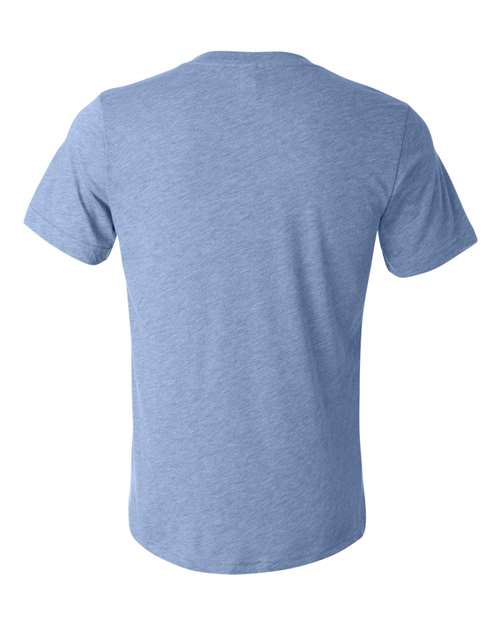 BELLA + CANVAS 3415 - Unisex Triblend V-Neck Tee - Blue Triblend