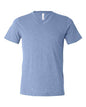 BELLA + CANVAS 3415 - Unisex Triblend V-Neck Tee - Blue Triblend