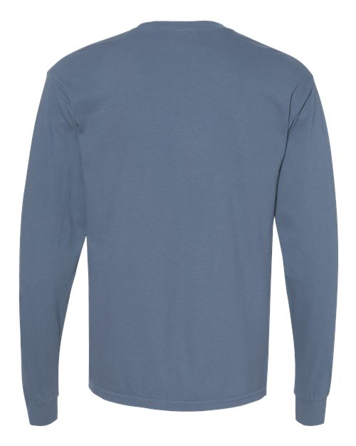 Comfort Colors 6014 - Unisex Garment-Dyed Heavyweight Long Sleeve T-Shirt - Blue Jean