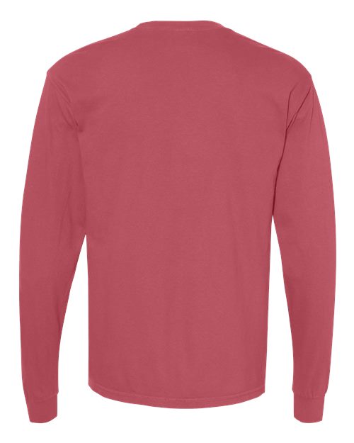 Comfort Colors 6014 - Unisex Garment-Dyed Heavyweight Long Sleeve T-Shirt - Crimson