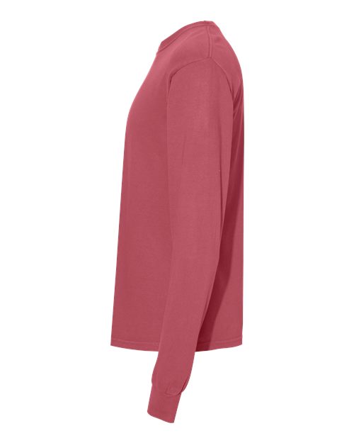 Comfort Colors 6014 - Unisex Garment-Dyed Heavyweight Long Sleeve T-Shirt - Crimson