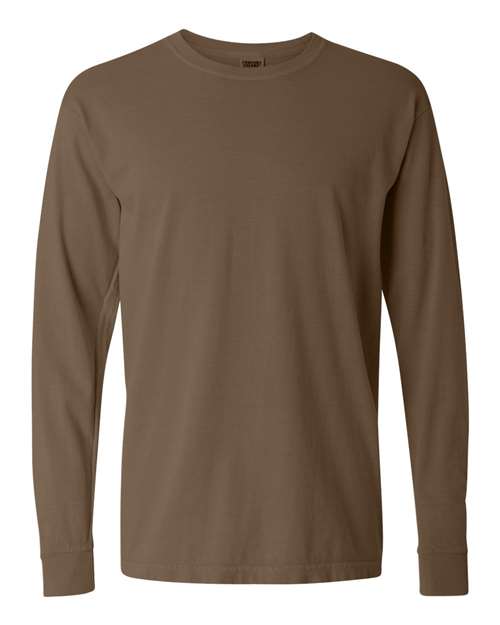 Comfort Colors 6014 - Unisex Garment-Dyed Heavyweight Long Sleeve T-Shirt - Brown
