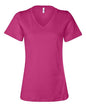 BELLA + CANVAS 6405 - Womens Relaxed Jersey V-Neck Tee - Berry