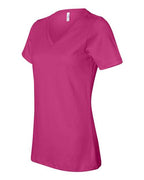BELLA + CANVAS 6405 - Womens Relaxed Jersey V-Neck Tee - Berry
