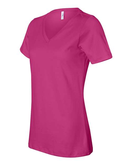 BELLA + CANVAS 6405 - Womens Relaxed Jersey V-Neck Tee - Berry