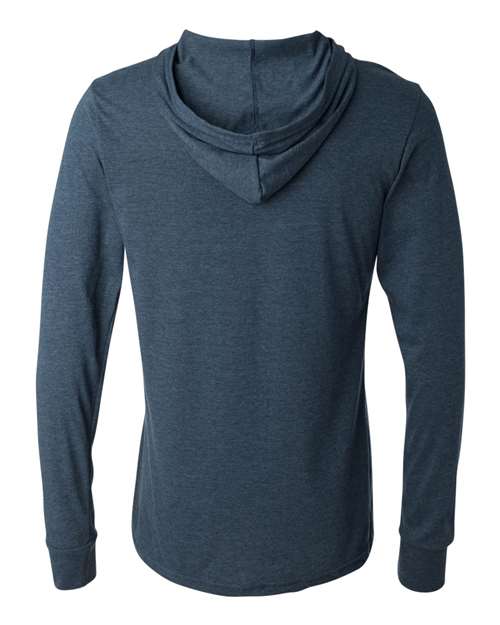 BELLA + CANVAS 3512 - Unisex Jersey Hooded Long Sleeve Tee - Heather Navy