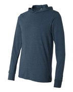 BELLA + CANVAS 3512 - Unisex Jersey Hooded Long Sleeve Tee - Heather Navy