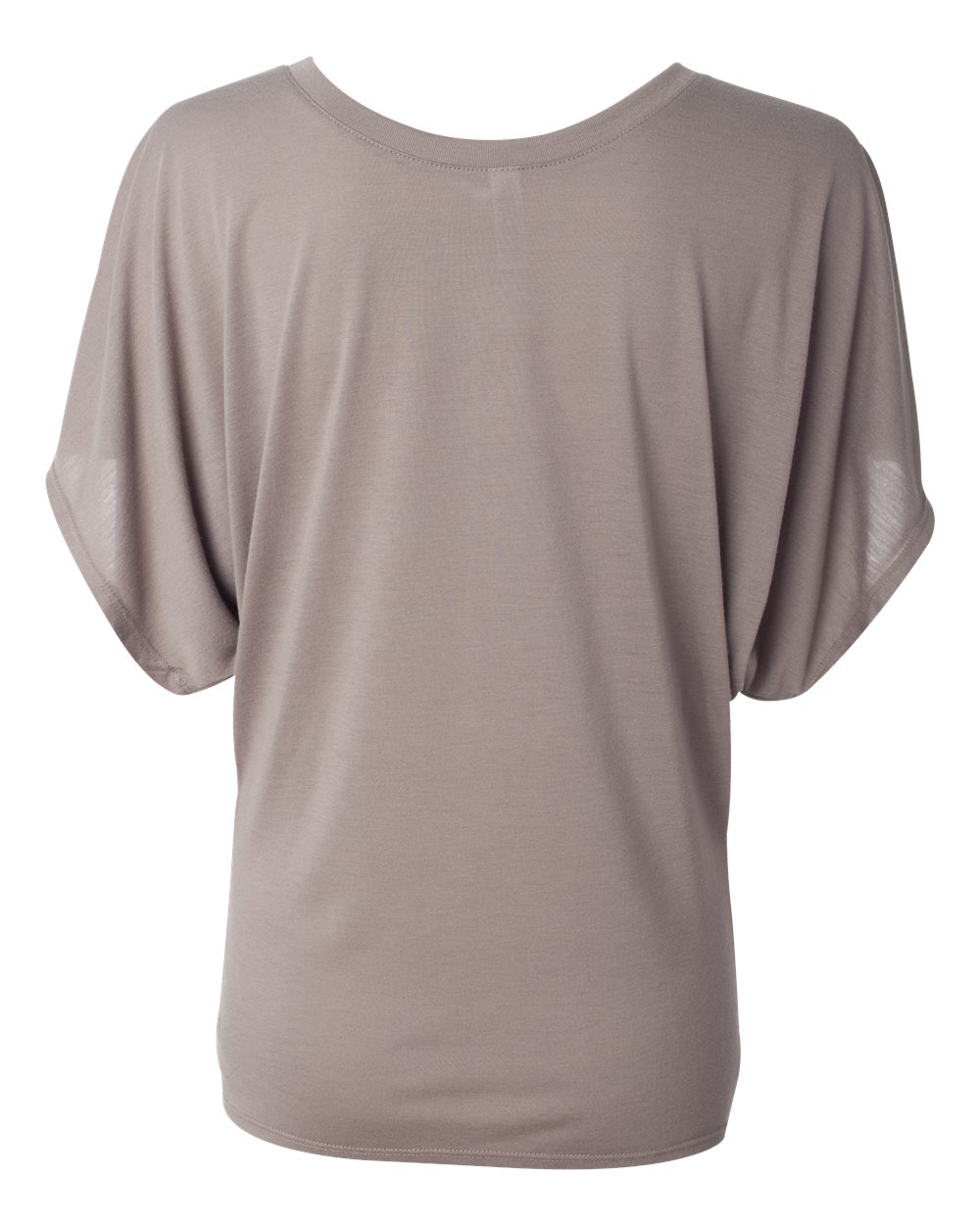 BELLA + CANVAS 8821 — Women’s Flowy Draped Dolman Tee — Pebble Brown (flat)