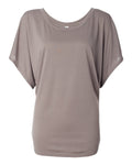 BELLA + CANVAS 8821 — Women’s Flowy Draped Dolman Tee — Pebble Brown