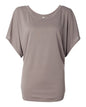 BELLA + CANVAS 8821 — Women’s Flowy Draped Dolman Tee — Pebble Brown