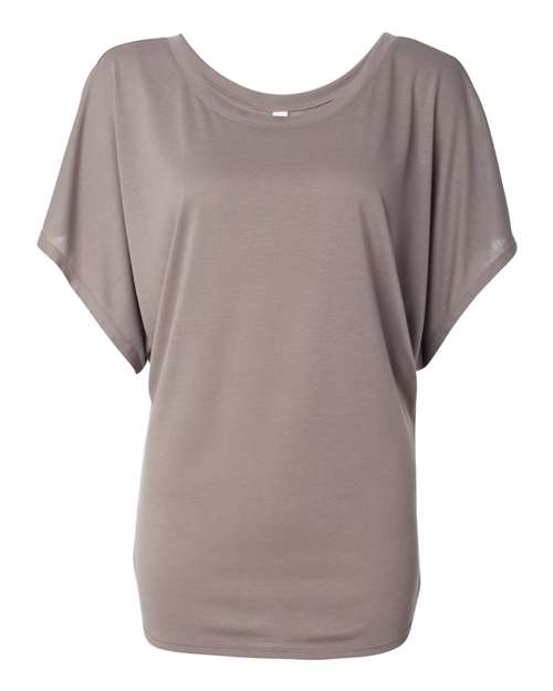 BELLA + CANVAS 8821 — Women’s Flowy Draped Dolman Tee - Pebble Brown