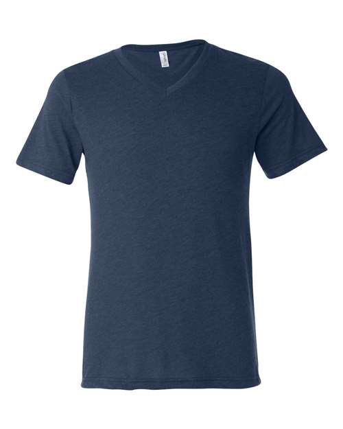 BELLA + CANVAS 3415 - Unisex Triblend V-Neck Tee - Navy Triblend