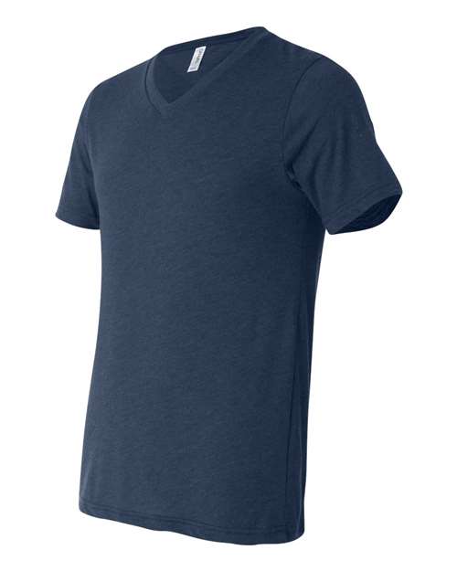 BELLA + CANVAS 3415 - Unisex Triblend V-Neck Tee - Navy Triblend