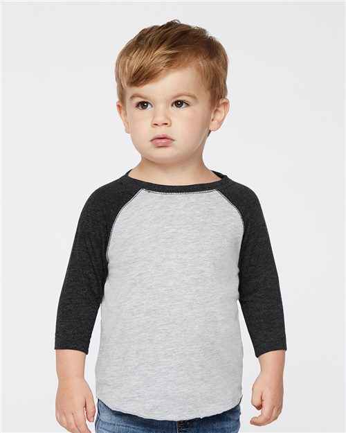 Rabbit Skins 3330 - Toddler Baseball Fine Jersey Three-Quarter Sleeve Tee