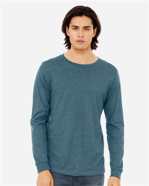BELLA + CANVAS 3501CVC - Heather CVC Long Sleeve Tee BELLA + CANVAS