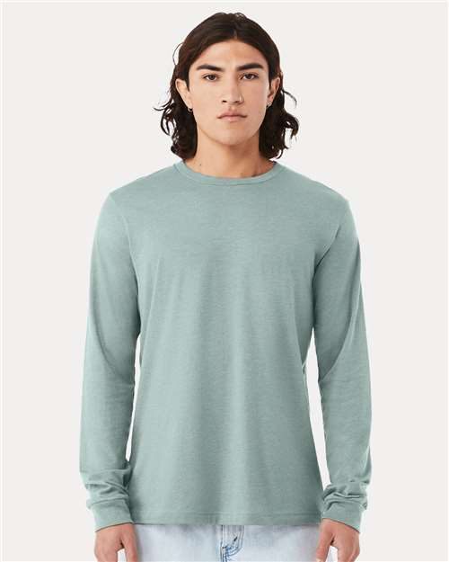 BELLA + CANVAS 3501CVC - Heather CVC Long Sleeve Tee BELLA + CANVAS