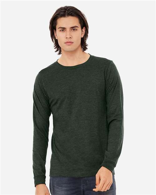 BELLA + CANVAS 3501CVC - Heather CVC Long Sleeve Tee BELLA + CANVAS