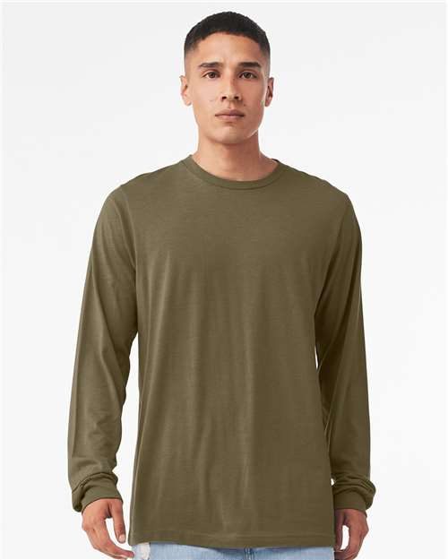 BELLA + CANVAS 3501CVC - Heather CVC Long Sleeve Tee BELLA + CANVAS