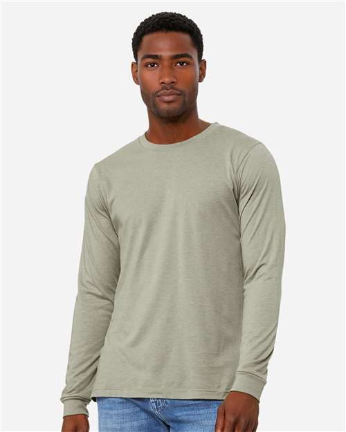 BELLA + CANVAS 3501CVC - Heather CVC Long Sleeve Tee BELLA + CANVAS