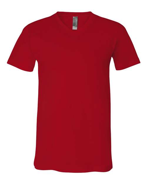 BELLA + CANVAS 3005 - Unisex Jersey V-Neck Tee - Red