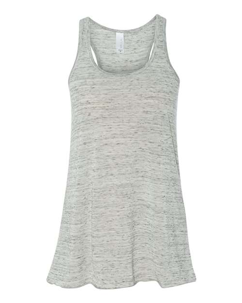 BELLA + CANVAS 8800 - Women's Flowy Racerback Tank - White Marble