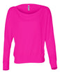 BELLA + CANVAS 8850 — Women’s Flowy Off Shoulder Long Sleeve Tee — Neon Pink