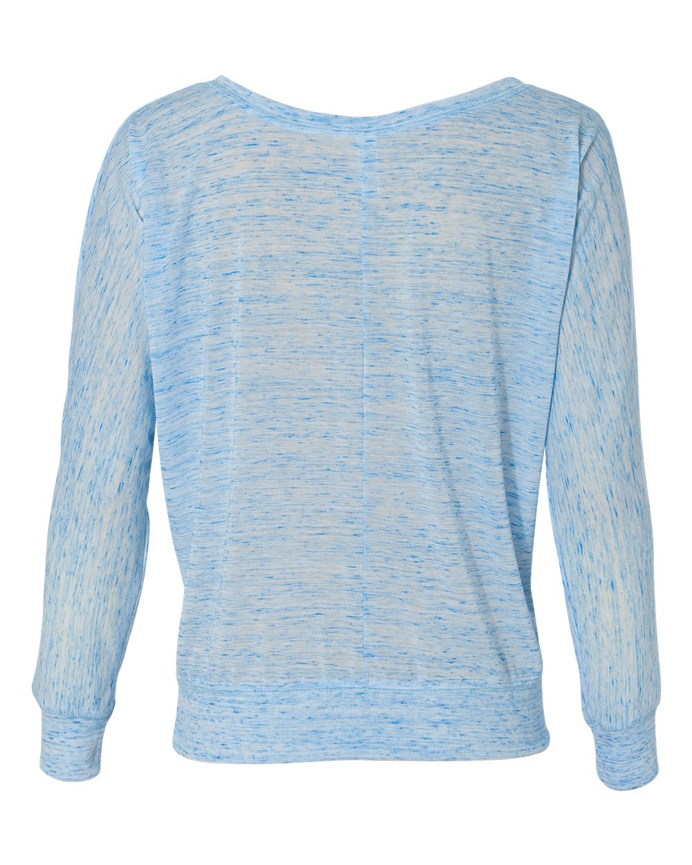 BELLA + CANVAS 8850 — Women’s Flowy Off Shoulder Long Sleeve Tee — Blue Marble (flat)