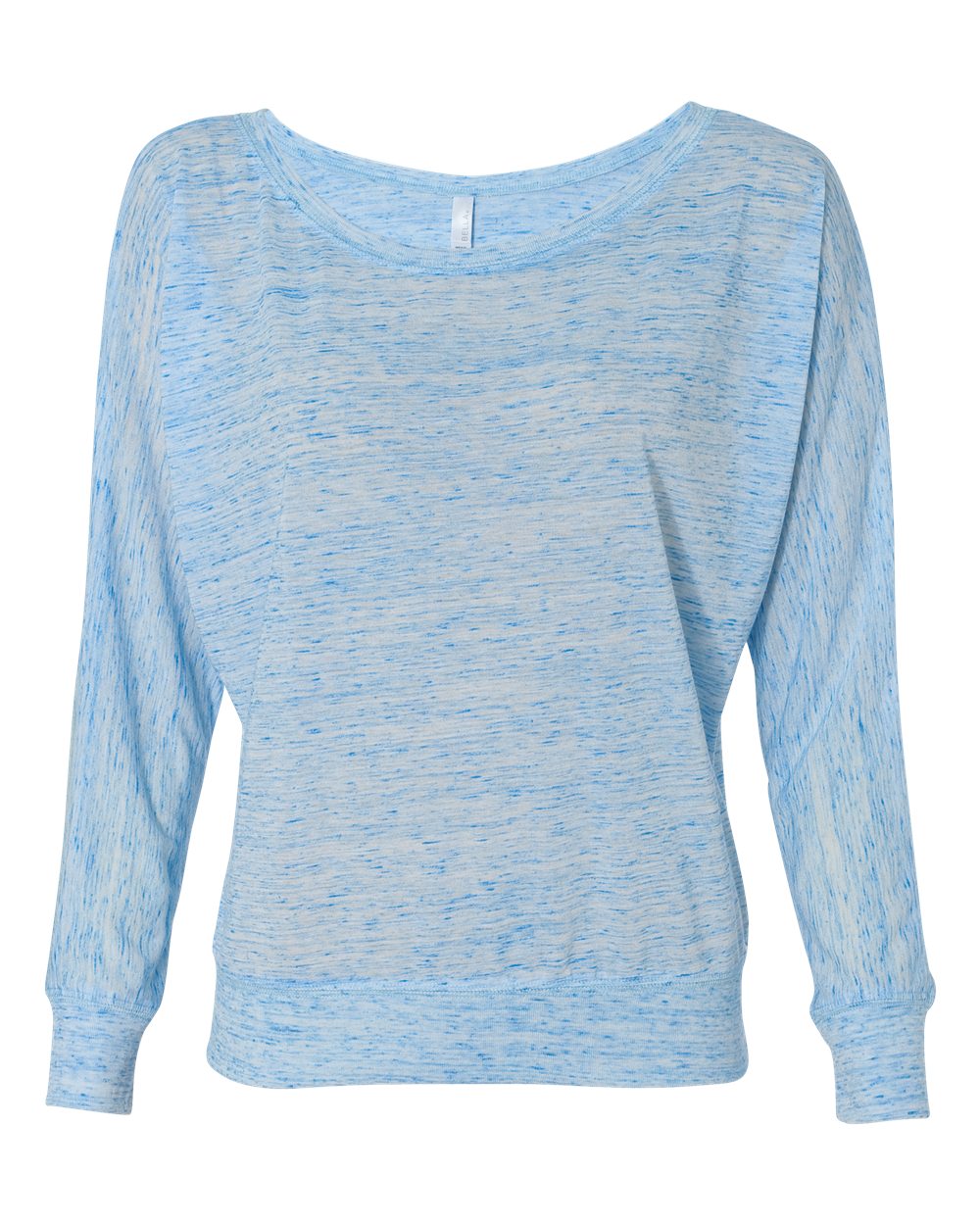 BELLA + CANVAS 8850 — Women’s Flowy Off Shoulder Long Sleeve Tee — Blue Marble